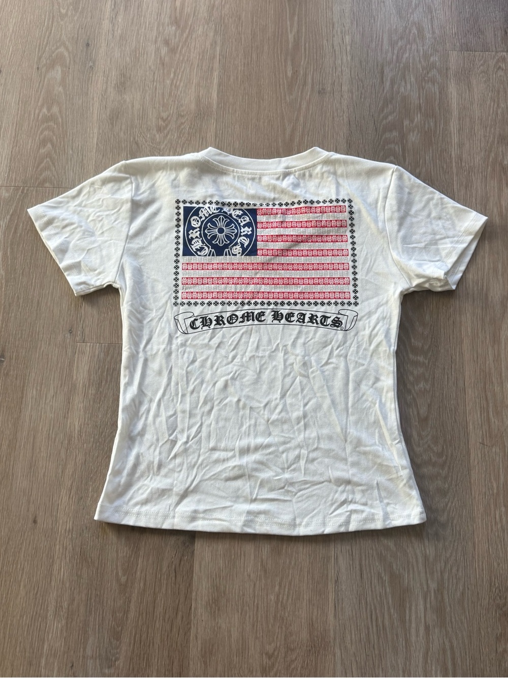 Chrome hearts v neck flag shirt